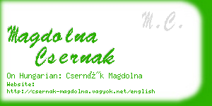 magdolna csernak business card